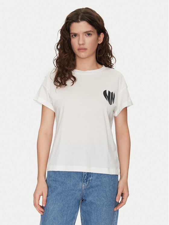 Noisy May Noisy May T-Shirt Gaby 27032954 Bílá Regular Fit