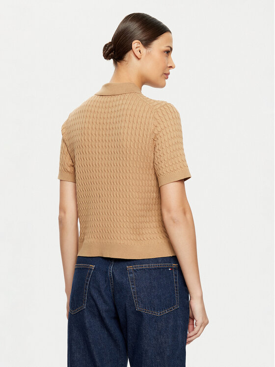 Tommy Hilfiger Tommy Hilfiger Polo särk WW0WW43957 Beež Regular Fit