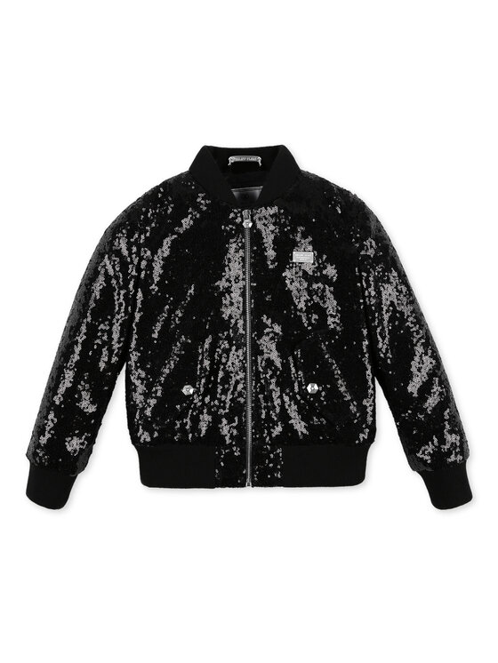 PHILIPP PLEIN PHILIPP PLEIN Kurtka bomber 30338 Czarny Basic Fit