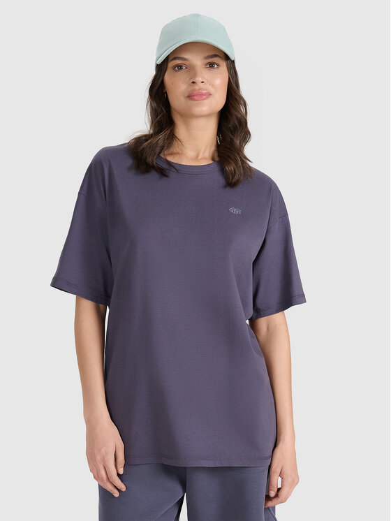 4F 4F T-Shirt UNISEX Szary ciemny Oversize