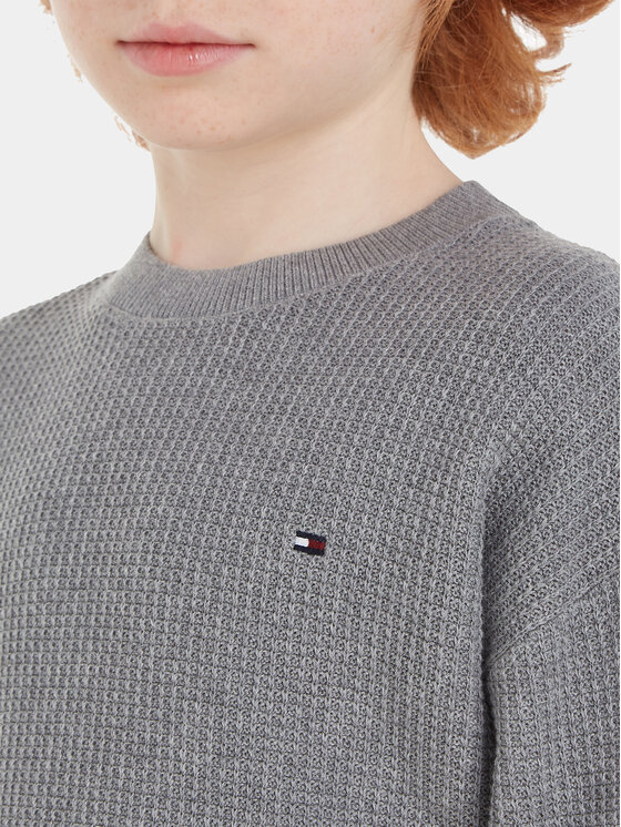 Tommy Hilfiger Tommy Hilfiger Sweter Essential KB0KB08504 Szary Regular Fit