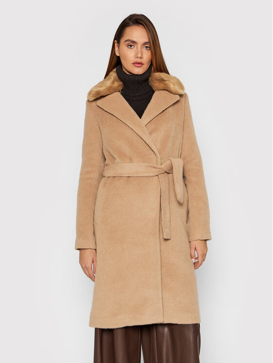 Guess Guess Вовняне пальто Brenda W1BL11 WE4B0 Коричневий Regular Fit