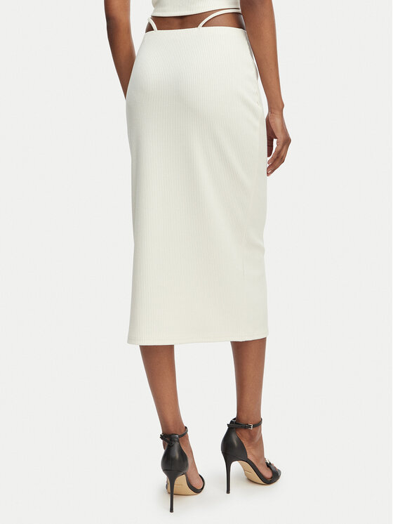 Guess Guess Zīmuļveida svārki E6GD04 KG322 Krēmkrāsas Slim Fit