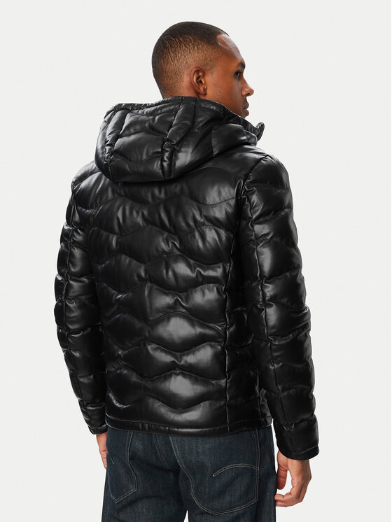 Blauer Blauer Geacă de piele 26WBLUL01490 007012 Negru Slim Fit