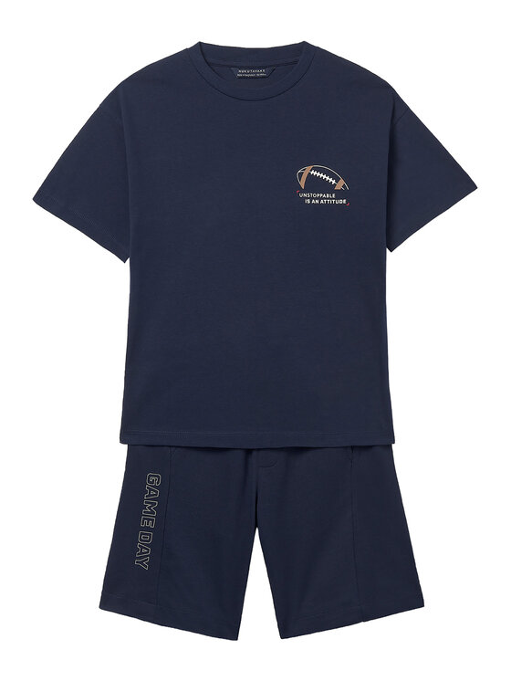 Mayoral Mayoral Set T-Shirt und Shorts 6689 Dunkelblau Regular Fit