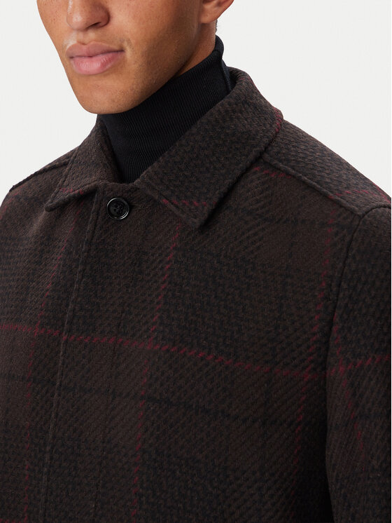 HUGO HUGO Wollmantel Mettos2641 50567309 Dunkelbraun Regular Fit
