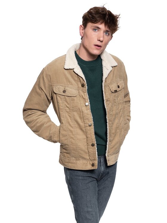 Lee Lee Giubbotto invernale SHERPA RIDER Beige Regular Fit