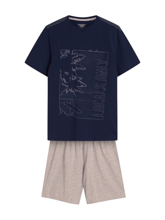 Henderson Henderson Piżama 42598 Granatowy Regular Fit