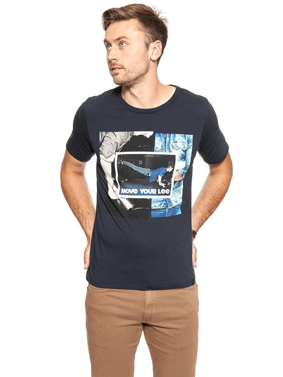 Lee Lee T-shirt PHOTO TEE Blu Regular Fit