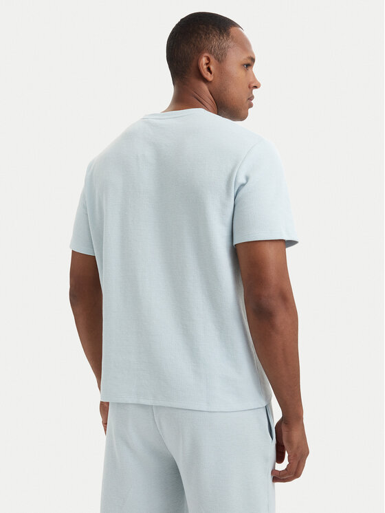 BOSS BOSS Футболка Waffle 50535891 Світло-синій Regular Fit