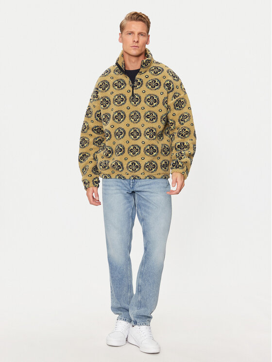 Jack&Jones Jack&Jones Majica dugih rukava Geo Teddy 12274453 Smeđa Relaxed Fit