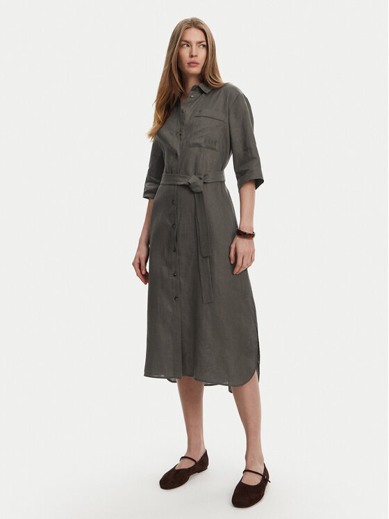 Max Mara Max Mara Sukienka koszulowa Salute 2516221028 Zielony Regular Fit