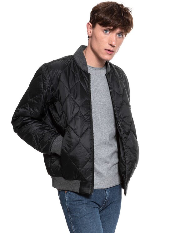 Wrangler Wrangler Giacca di transizione BOMBER JACKET Nero Regular Fit