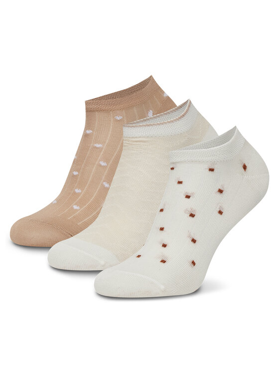 Nine West Nine West Rövid zoknik KR_NW_FRESITA_Z_SS25 (3 PACK) Bézs