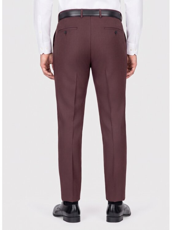 Pako Lorente Pako Lorente Spodnie garniturowe P26WF-6G-008 Bordowy Regular Fit