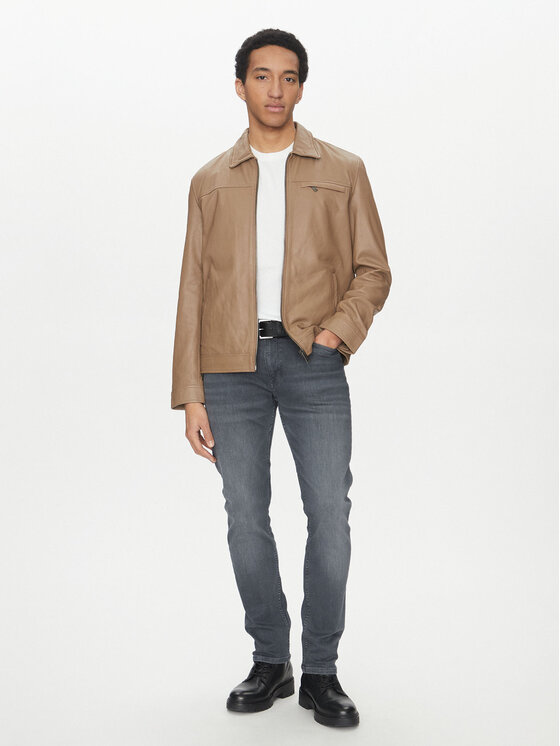Mustang Mustang Lederjacke Essen Veg 310-24-060 Braun Regular Fit