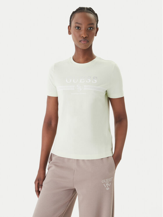 Guess Tricou V6GI07 K2968 Verde Regular Fit