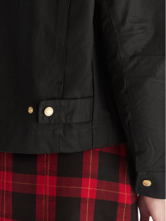 Hunter Hunter Μπουφάν μεταβατικό Leith HARW0065251 Μαύρο Oversize