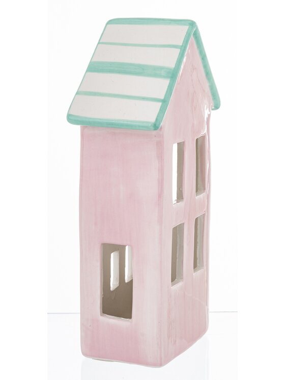 MIAhome MIAhome Lampion Ceramiczny domek GILLI Różowy