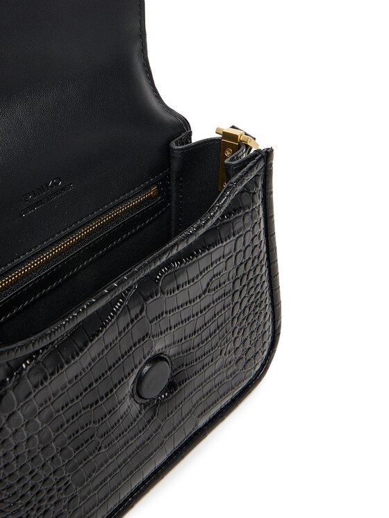 PINKO PINKO Handtasche Love Box Bag Fl Mini AI 25-26 PLTT 104297 A2OH Schwarz
