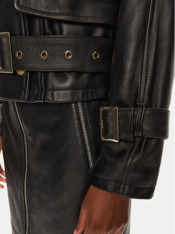 YES LONDON YES LONDON Giacca di pelle NP1992 Nero Regular Fit