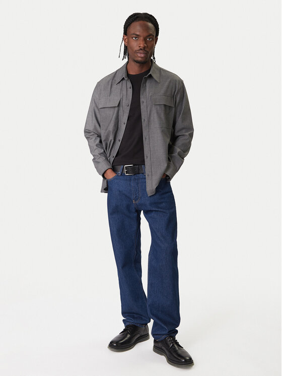 Calvin Klein Calvin Klein Koszula Easy LV04LE114G Szary Relaxed Fit