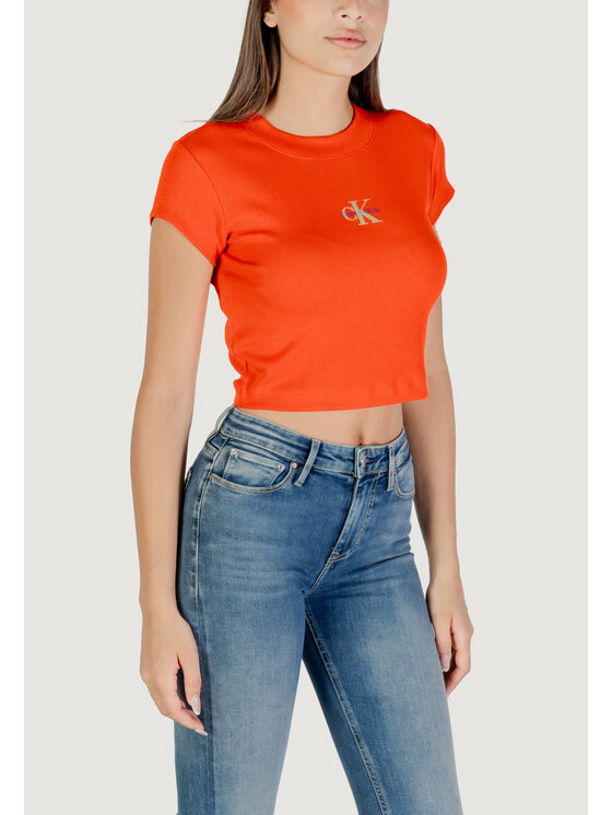 Calvin Klein Jeans Calvin Klein Jeans T-Shirt MONOGRAM BABY TEE Κόκκινο Casual Fit