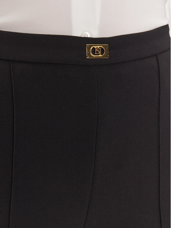 Elisabetta Franchi Elisabetta Franchi Kalhoty z materiálu PA-076-51E2-V280 Černá Regular Fit