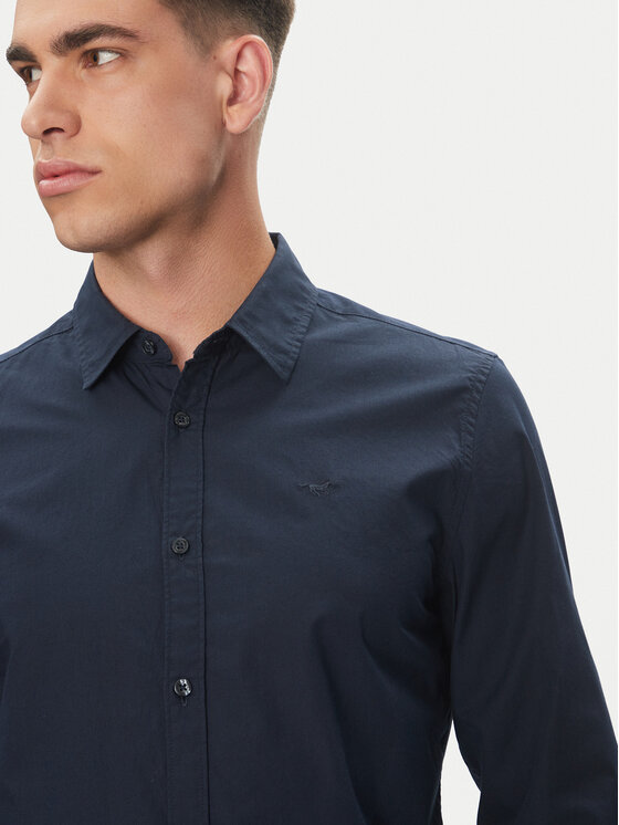 Mustang Mustang Koszula Canton 1016238 Granatowy Slim Fit