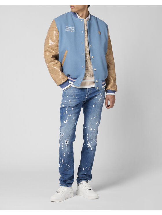 PHILIPP PLEIN PHILIPP PLEIN Jeansy 25869 Niebieski Straight Leg