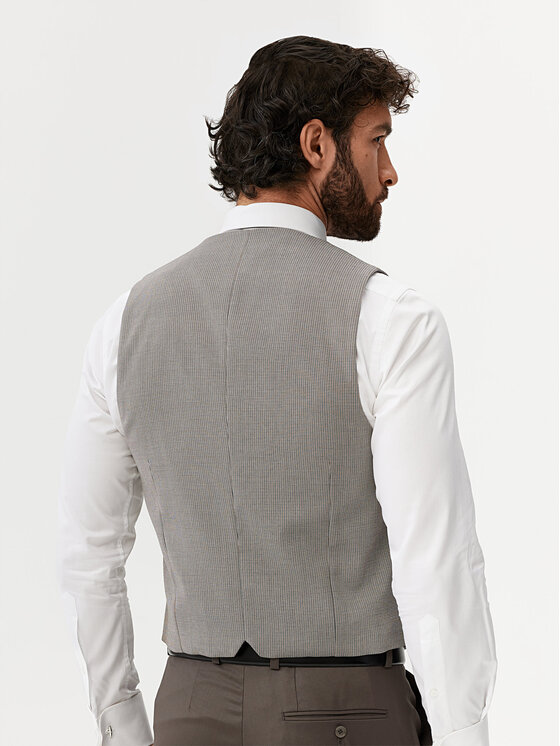 Evenemen Evenemen Kamizelka garniturowa Boston Szary Slim Fit