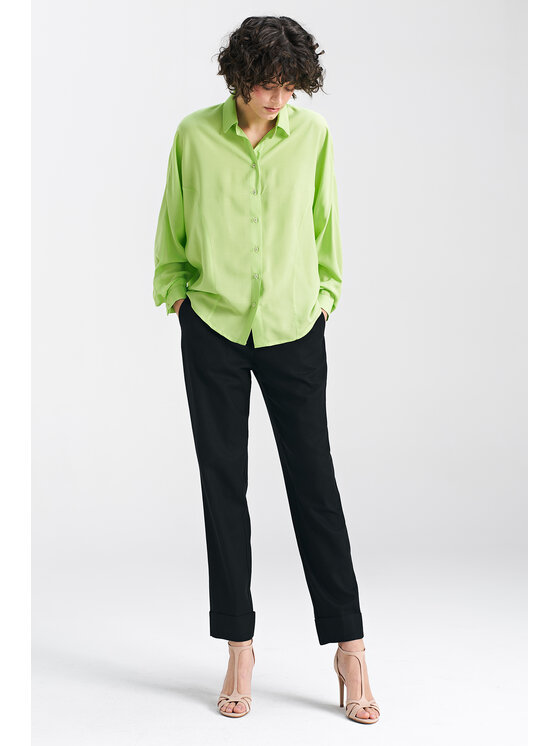 NIFE NIFE Halenka B158 Zelená Classic Fit