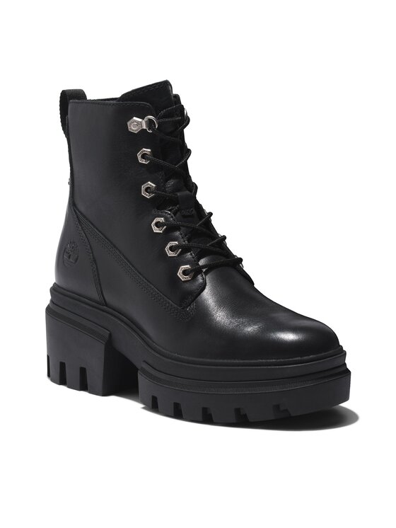 Timberland Timberland Īsie zābaki Everleigh Boot 6In Laceup TB0A41S70151 Melns