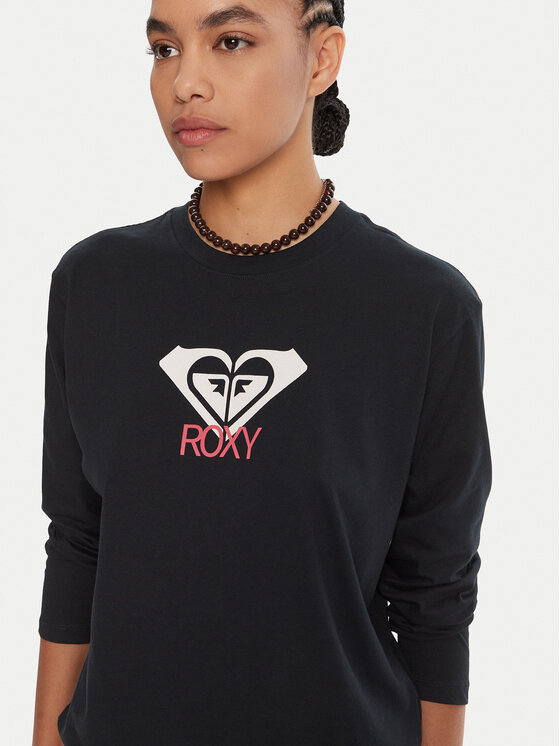 Roxy Roxy Majica Hangloose Art Ls ERJZT06035 Crna Regular Fit