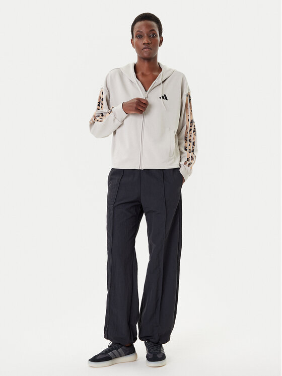 adidas adidas Majica dugih rukava Animal Print 3-Stripes JM1860 Bež Loose Fit