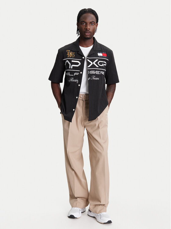 Tommy Hilfiger Tommy Hilfiger Košeľa F1 Movie Racing MW0MW41376 Čierna Regular Fit