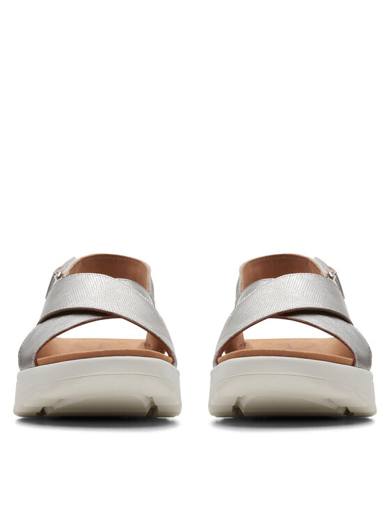 Clarks Clarks Sandali DashLite Wish 26171951 Srebrna