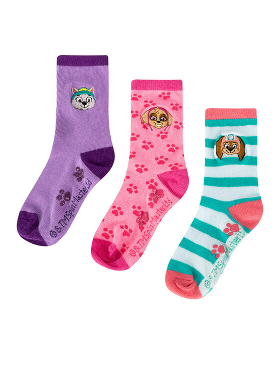 Set de 2 perechi de șosete lungi pentru copii Paw Patrol ACCCS-SS24-512PAW Roz