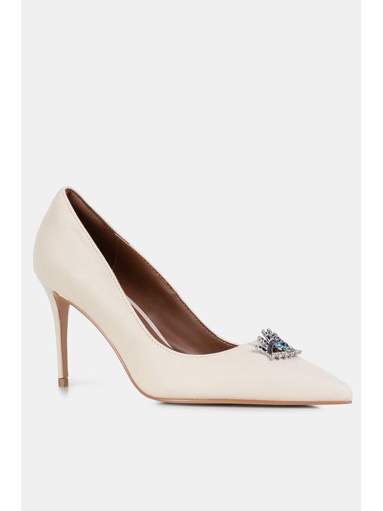 Szpilki Kurt Geiger, Rozmiar 38, Écru, BELGRAVIA EYE