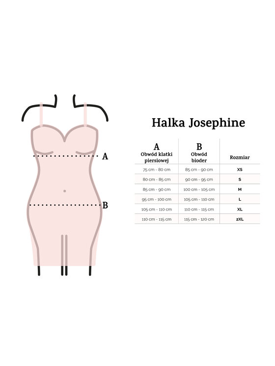 DKaren Lingerie DKaren Lingerie Halka Josephine Czarny Classic Fit