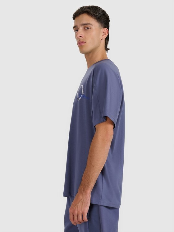 4F 4F T-Shirt 4FWAW25TTSHM2401-32S Niebieski Oversize