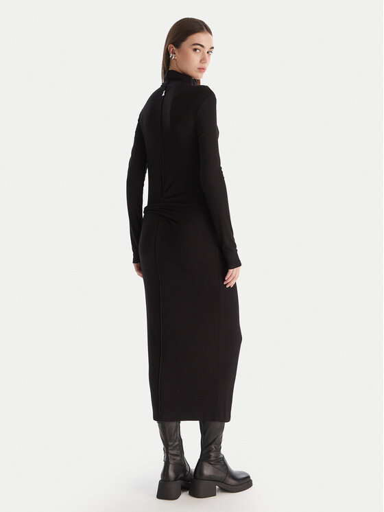 Patrizia Pepe Patrizia Pepe Rochie tricotată 2A2958 J337 Negru Regular Fit