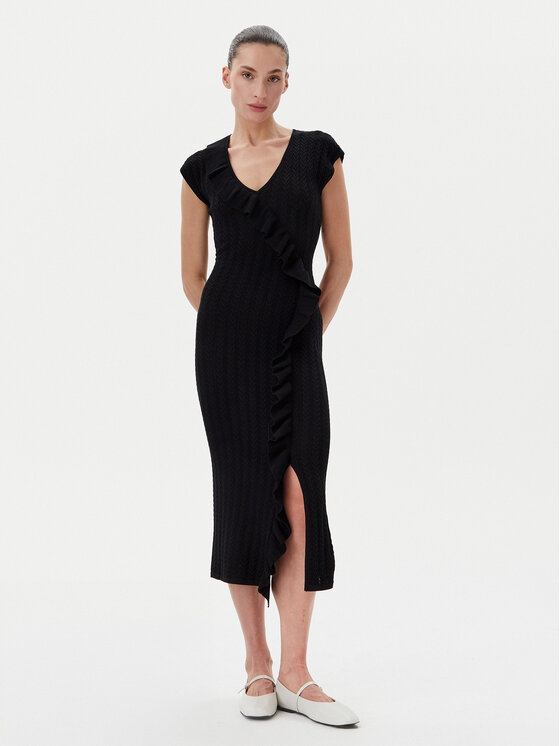 TWINSET TWINSET Strickkleid 251LB3CAA Schwarz Slim Fit