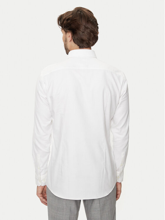 BOSS Boss Koszula 50470583 Écru Slim Fit