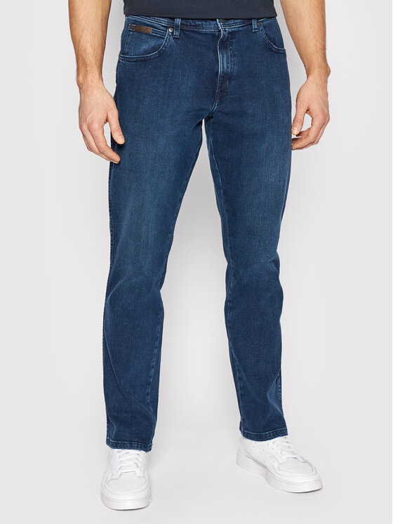 Wrangler Wrangler Jeans hlače Texas W12SLR29F 112145800 Mornarsko modra Slim Fit
