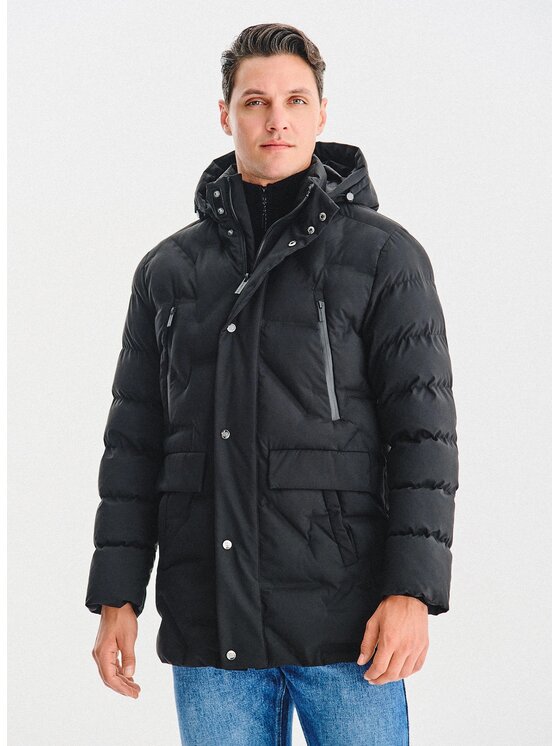 Pako Lorente Pako Lorente Kurtka zimowa P25WN-5X-015 Czarny Classic Fit