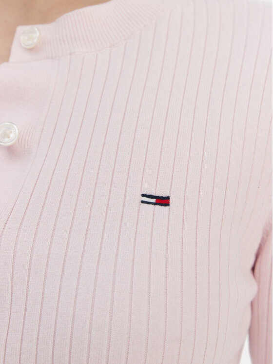 Tommy Jeans Tommy Jeans Kardigan DW0DW22023 Růžová Slim Fit