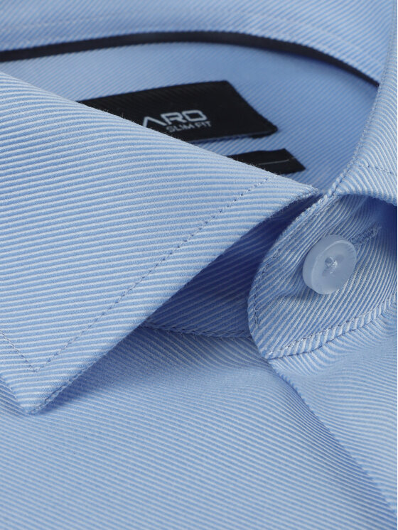 VILLARO VILLARO Koszula 251DASLIM Niebieski Slim Fit