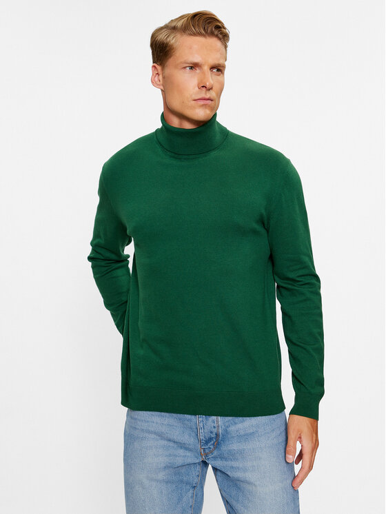 United Colors Of Benetton Bluză cu gât 10CVU2519 Verde Regular Fit