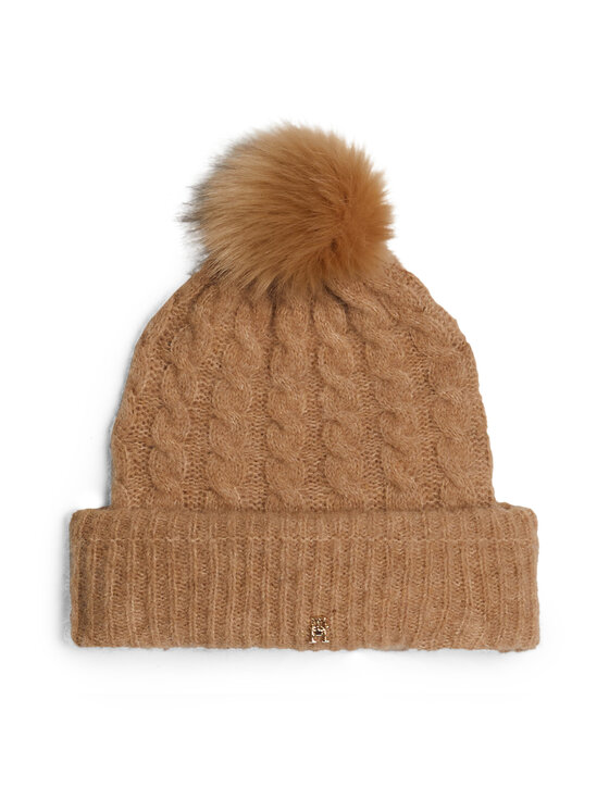 Tommy Hilfiger Damska 'Czapka Tommy Hilfiger, Beżowa, Timeless AW0AW16989